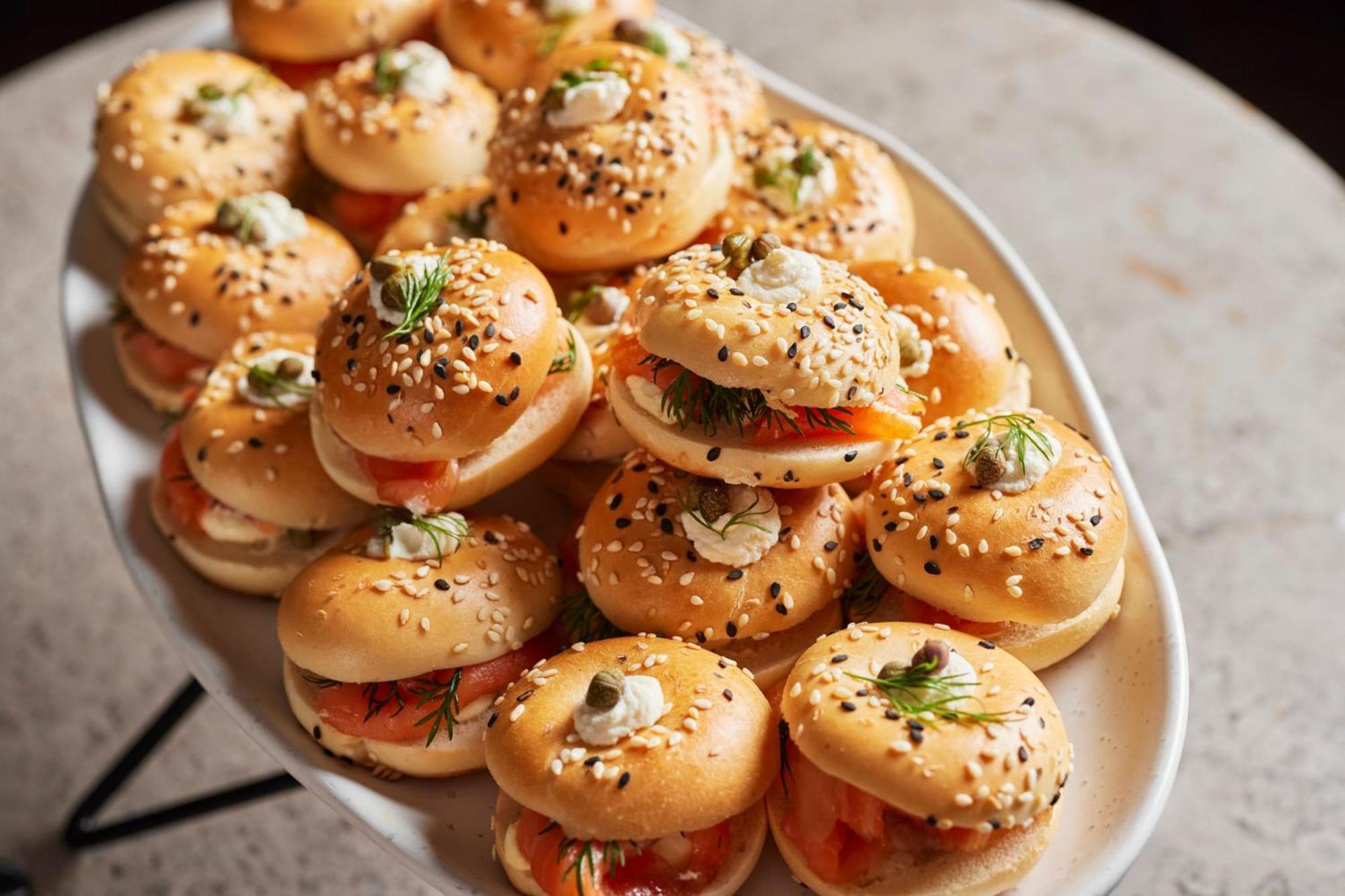 Melbourne Marriott Hotel Docklands Экстерьер фото A platter of mini bagels